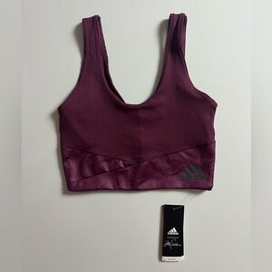 NWT Adidas x Zoe Saldana AEROREADY Shine Sports Bra Top, Size XS